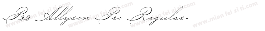 P22 Allyson Pro Regular字体转换